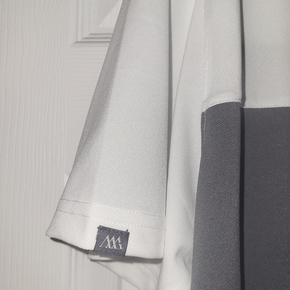 Haus Of Grey Matte Grey Golf Polo Shirt Size X Large NWT White Grey - Picture 6 of 8